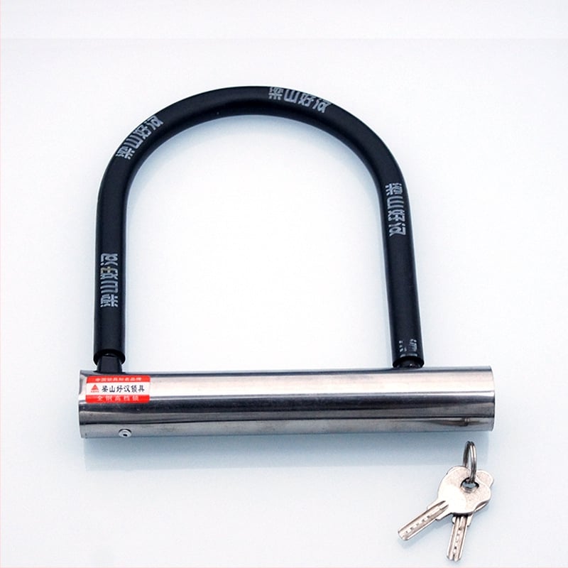 U-typ zámok pre motocykle, elektrické autá a bicykle — oceľové telo, Hero Liang Shan, hmotnosť 1180 g