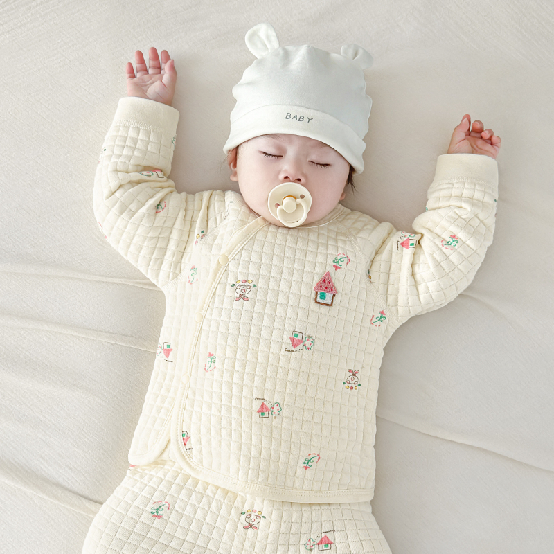 Dječji termo top, 100% pamuk, unisex, za uzrast 1–3 godine, zima, mekano obrađeno tkivo, bez kapuljače, bez ovratnika