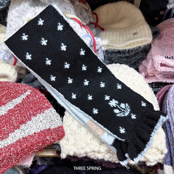 Вязан шал от чесан памук, warp knitting, запазва топлината, зимен аксесоар