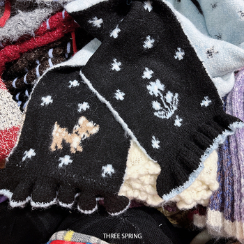 Вязан шал от чесан памук, warp knitting, запазва топлината, зимен аксесоар