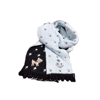 Вязан шал от чесан памук, warp knitting, запазва топлината, зимен аксесоар