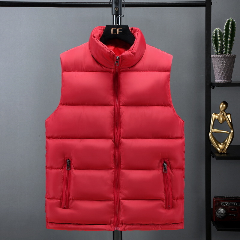 Ανδρικό γιλέκο με γέμισμα πολυεστέρα, κορεατικού στυλ, χαλαρή γραμμή, χωρίς κουκούλα, πολυεστερικό ύφασμα, χειμώνας 2025