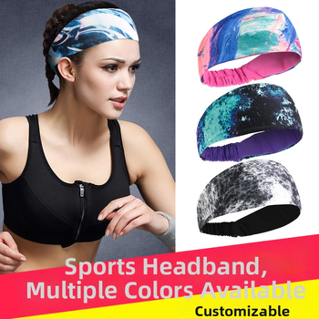 Лента за глава Green Rider, полиестер, подходяща за бягане, фитнес, баскетбол и колоездене; налична частна марка.