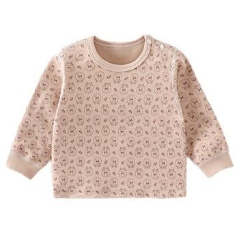 Dječji osnovni top od pamuka s mekom teksturom, unisex, okrugli ovratnik, 95% pamuk, bez kapulje, proljeće–jesen