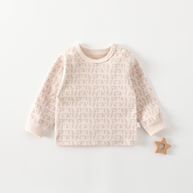 Dječji osnovni top od pamuka s mekom teksturom, unisex, okrugli ovratnik, 95% pamuk, bez kapulje, proljeće–jesen