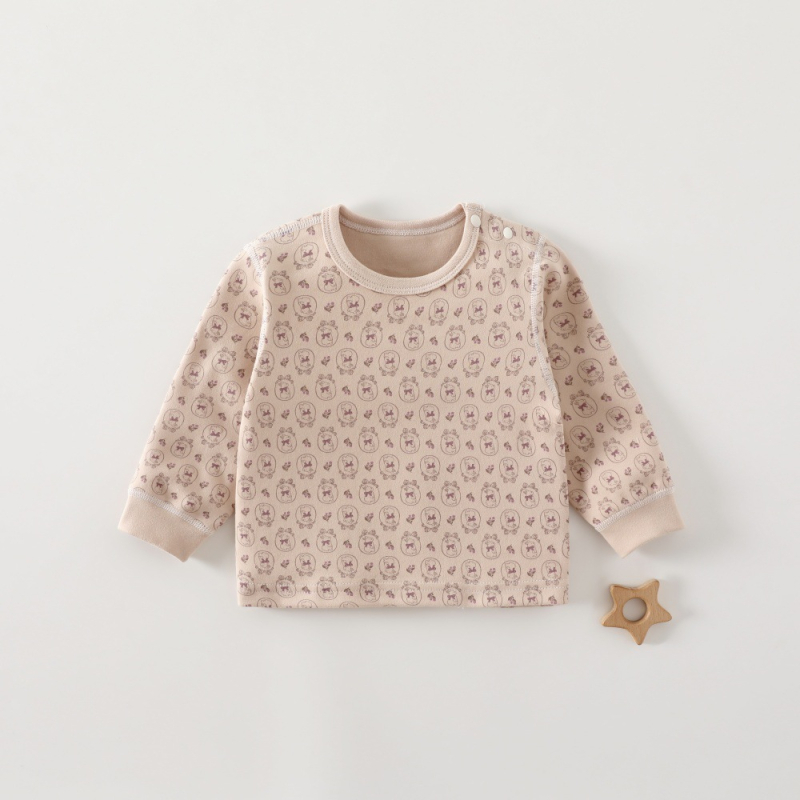 Dječji osnovni top od pamuka s mekom teksturom, unisex, okrugli ovratnik, 95% pamuk, bez kapulje, proljeće–jesen