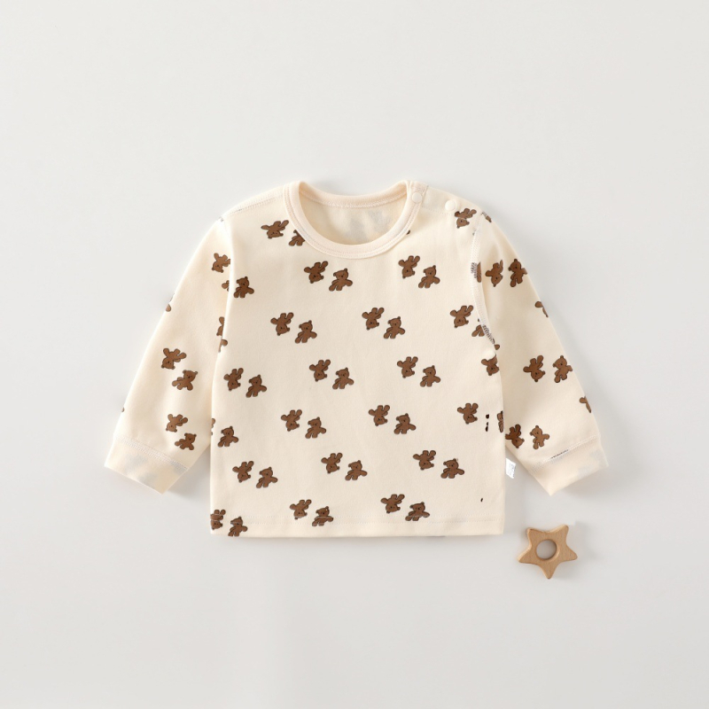 Dječji osnovni top od pamuka s mekom teksturom, unisex, okrugli ovratnik, 95% pamuk, bez kapulje, proljeće–jesen