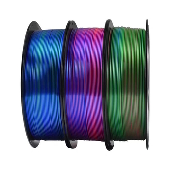 Νήμα PLA Silk για εκτύπωση 3D με μεταξωτή υφή; συμβατό με εκτυπωτές FDM 3D; υλικό: PLA Silk; ακρίβεια εκτύπωσης: ±0,02 mm; βάρος: 1 kg