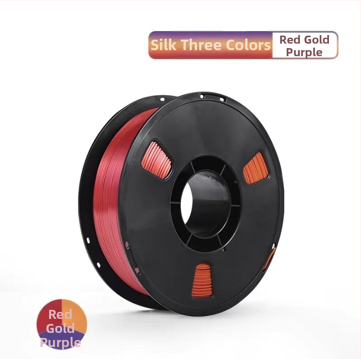 Νήμα PLA Silk για εκτύπωση 3D με μεταξωτή υφή; συμβατό με εκτυπωτές FDM 3D; υλικό: PLA Silk; ακρίβεια εκτύπωσης: ±0,02 mm; βάρος: 1 kg