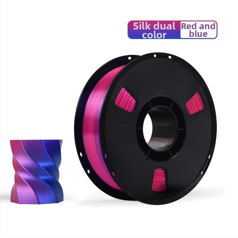 Νήμα PLA Silk για εκτύπωση 3D με μεταξωτή υφή; συμβατό με εκτυπωτές FDM 3D; υλικό: PLA Silk; ακρίβεια εκτύπωσης: ±0,02 mm; βάρος: 1 kg