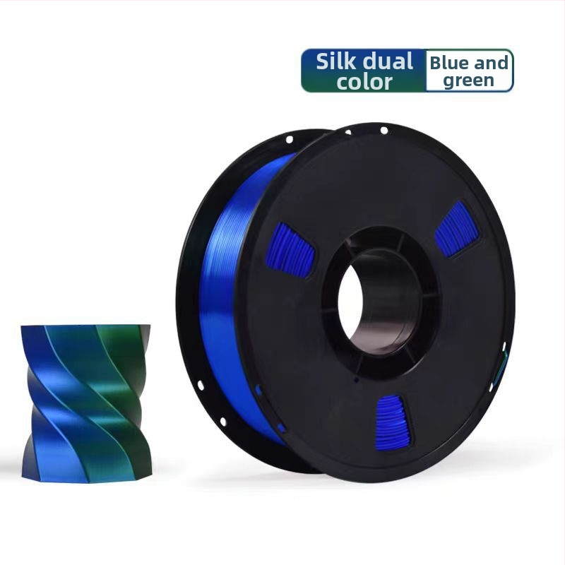Νήμα PLA Silk για εκτύπωση 3D με μεταξωτή υφή; συμβατό με εκτυπωτές FDM 3D; υλικό: PLA Silk; ακρίβεια εκτύπωσης: ±0,02 mm; βάρος: 1 kg