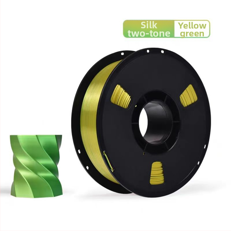 Νήμα PLA Silk για εκτύπωση 3D με μεταξωτή υφή; συμβατό με εκτυπωτές FDM 3D; υλικό: PLA Silk; ακρίβεια εκτύπωσης: ±0,02 mm; βάρος: 1 kg