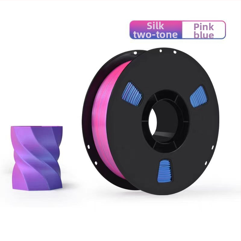 Νήμα PLA Silk για εκτύπωση 3D με μεταξωτή υφή; συμβατό με εκτυπωτές FDM 3D; υλικό: PLA Silk; ακρίβεια εκτύπωσης: ±0,02 mm; βάρος: 1 kg