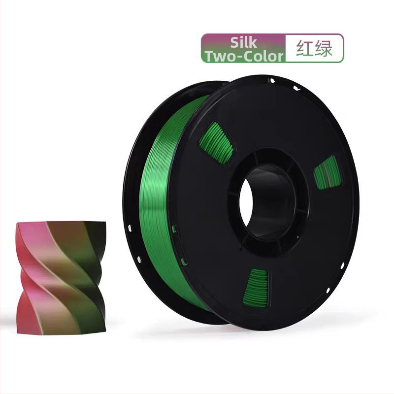 Νήμα PLA Silk για εκτύπωση 3D με μεταξωτή υφή; συμβατό με εκτυπωτές FDM 3D; υλικό: PLA Silk; ακρίβεια εκτύπωσης: ±0,02 mm; βάρος: 1 kg