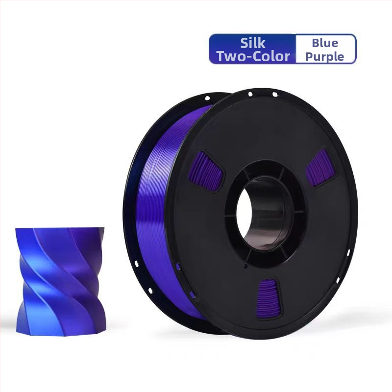 Νήμα PLA Silk για εκτύπωση 3D με μεταξωτή υφή; συμβατό με εκτυπωτές FDM 3D; υλικό: PLA Silk; ακρίβεια εκτύπωσης: ±0,02 mm; βάρος: 1 kg