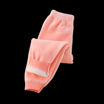 Dječje hlače s flis podstavom, tople, unisex, niski struk, otvor na preponi, jesen–zima, poliester tkanina 'gold velvet'
