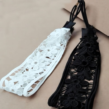 Bandă pentru păr în stil coreean cu dantelă floral decupată; material: alt; ambalaj: individual; ocazii: nunți, călătorii, cadouri corporative