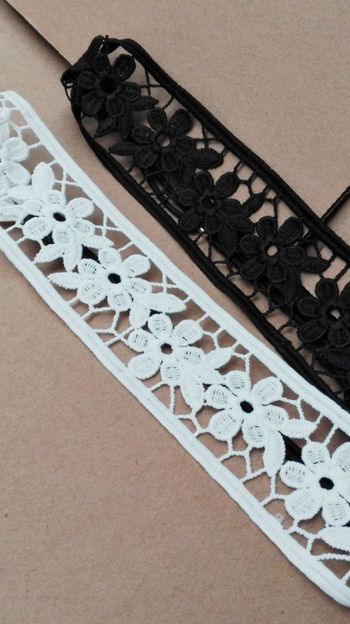 Bandă pentru păr în stil coreean cu dantelă floral decupată; material: alt; ambalaj: individual; ocazii: nunți, călătorii, cadouri corporative