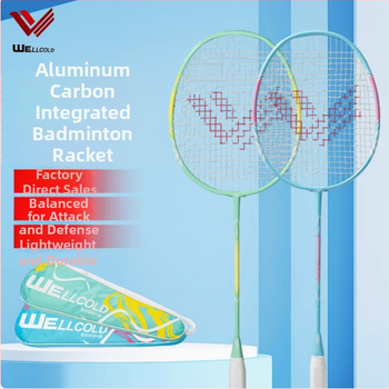 Welker ракетка за бадминтон, карбонова рамка, 90–94 g, хоризонтален удар, комплект 2 броя