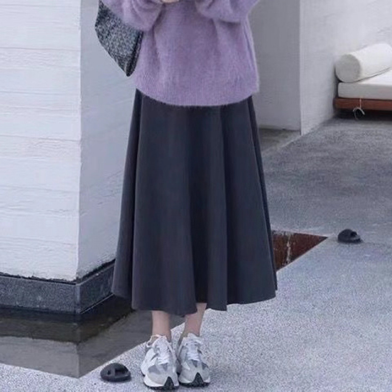 Ženski džemper od Mink fleece, debeo, okrugli izrez, dugi rukavi, udoban kroj, gradski stil, Zima 2024