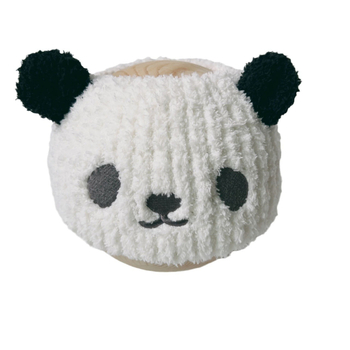 Čelenka za pranje lica, slatki panda dizajn, karirani uzorak, elastična