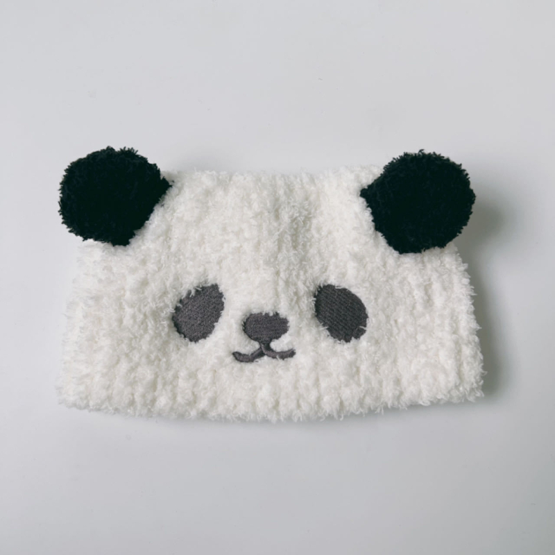 Čelenka za pranje lica, slatki panda dizajn, karirani uzorak, elastična