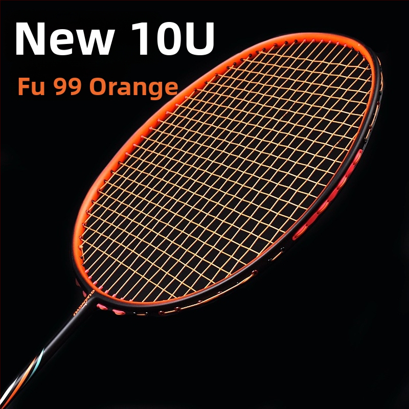 Ракетка за бадминтон Guangyu: карбонова рамка, тегло 75–79 g, дебелина на дръжката G5, тип ракета: прав удар, твърдост на пръчката: умерена