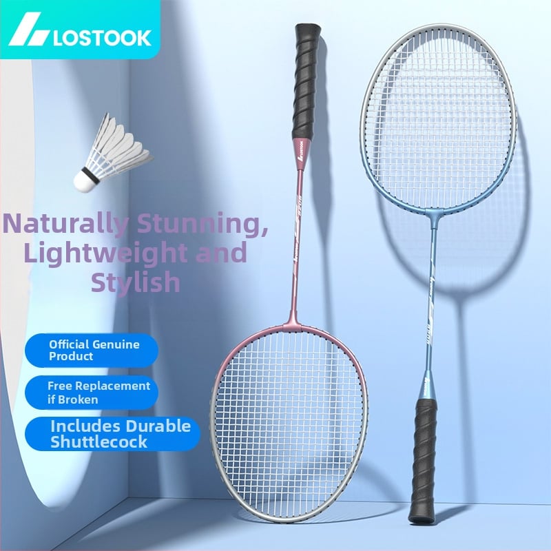 Бадминтон ракета – рамка от железен сплав, тегло 95–100 g, ръкохватка G2, директен удар, за възрастни