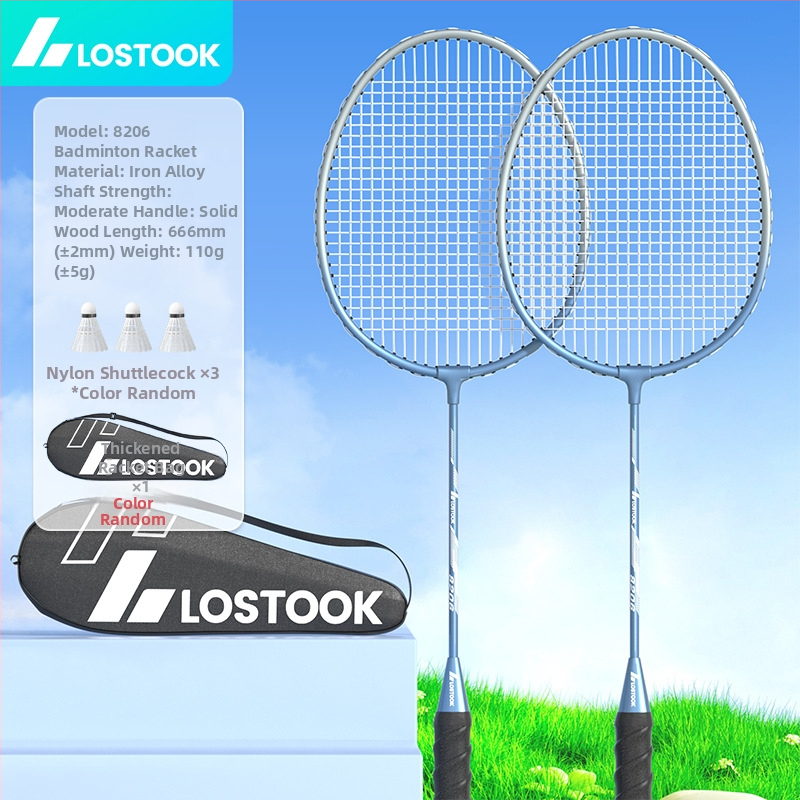 Бадминтон ракета – рамка от железен сплав, тегло 95–100 g, ръкохватка G2, директен удар, за възрастни