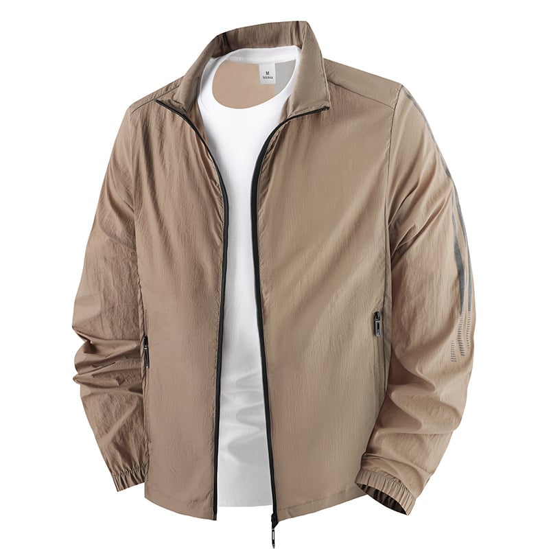 UV zaštita vanjska odjeća za tinejdžere, tanak najlon smjesa, SPF 50+, brzo sušenje, prozračna, stojeći ovratnik.