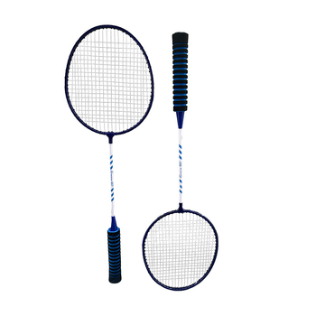 Ракета за бадминтон с рамка от желязна сплав, тегло 75–79 г, дръжка с антихлъзгаща пяна, с права глава, възможност за печат на лого