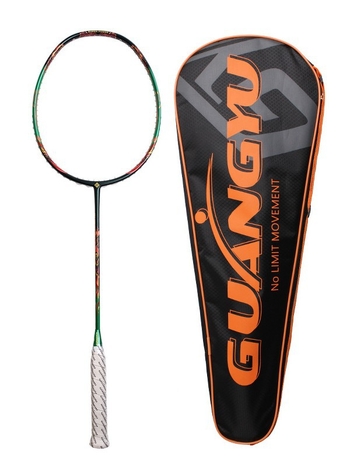 Ракета за бадминтон, карбонова рамка, тегло 80–84 g, дебелина на дръжката G5, директен удар, конкурентно ниво