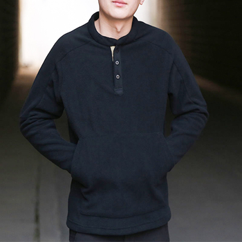 Muška zimska flees jakna s dvostrukim fleeceom, stojeći ovratnik, bez kapucaje, podstava od poliestera