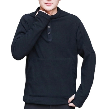 Muška zimska flees jakna s dvostrukim fleeceom, stojeći ovratnik, bez kapucaje, podstava od poliestera