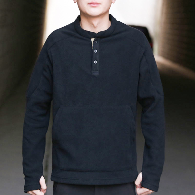 Muška zimska flees jakna s dvostrukim fleeceom, stojeći ovratnik, bez kapucaje, podstava od poliestera