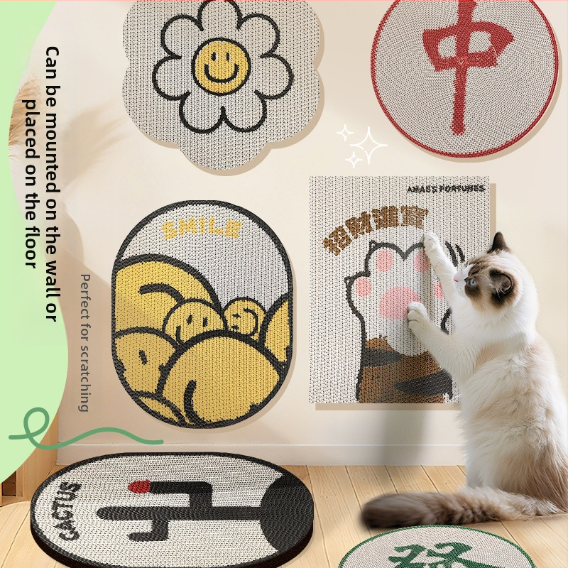 Nástenné škrabadlo pre mačky — zosilnené, odolné voči škrabancom a opotrebeniu, akryl, jednoduchý štýl