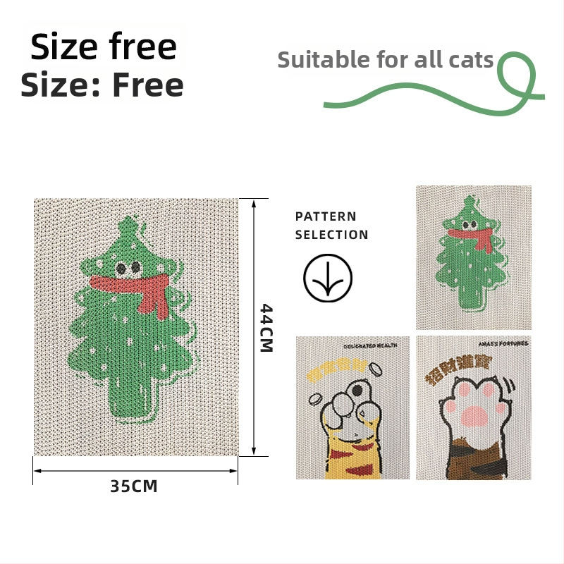 Nástenné škrabadlo pre mačky — zosilnené, odolné voči škrabancom a opotrebeniu, akryl, jednoduchý štýl