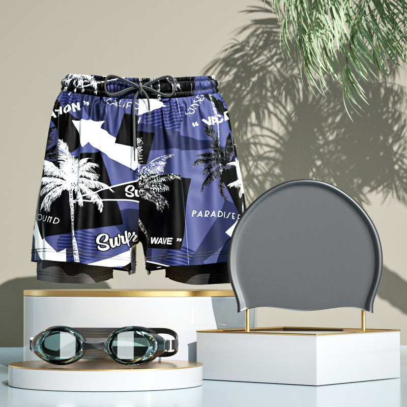 Ανδρικά μαγιό κολύμβησης, αναπνεύσιμα, γρήγορα στεγνώνοντα, στυλ μποξέρ, 100% πολυεστέρας, μονόχρωμα