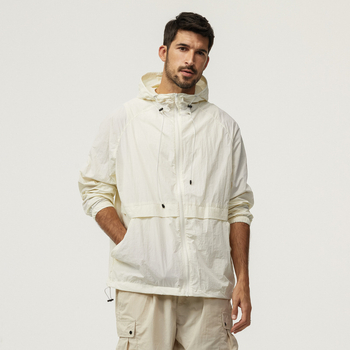 Muška jakna s ice silk materijalom, kapuljom, zatvaračem, UPF40+ zaštita od sunca, širokog kroja