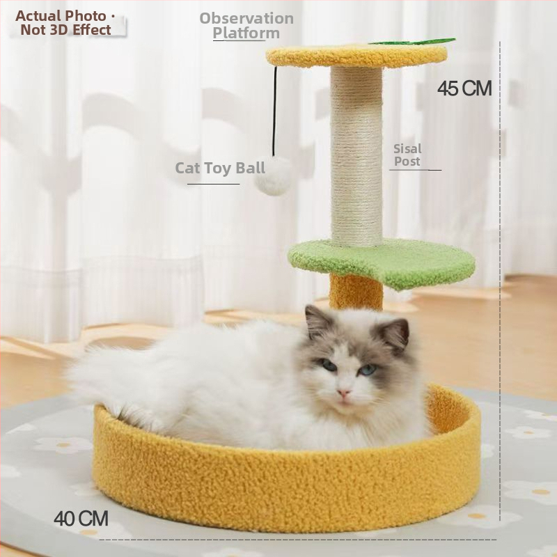 Котешко дърво за катерене с интегрирана котешка къщичка, материал сизал, марка Cute Xiao Ai, модел PJ--886, стил прост