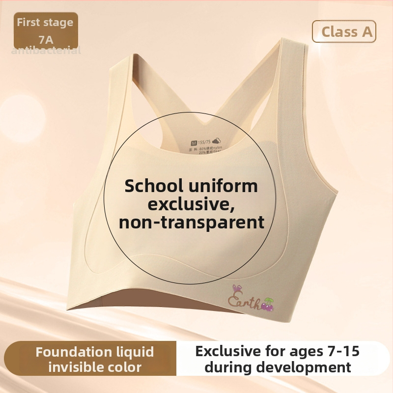 Dievčenské vývojové spodné prádlo – prvá fáza podprsenky, pre deti 8–12 rokov, nylon/spandex 80/20, všetky ročné obdobia