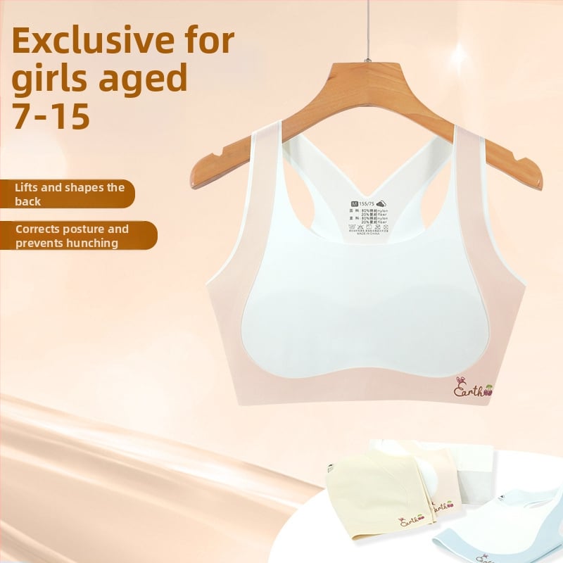 Dievčenské vývojové spodné prádlo – prvá fáza podprsenky, pre deti 8–12 rokov, nylon/spandex 80/20, všetky ročné obdobia