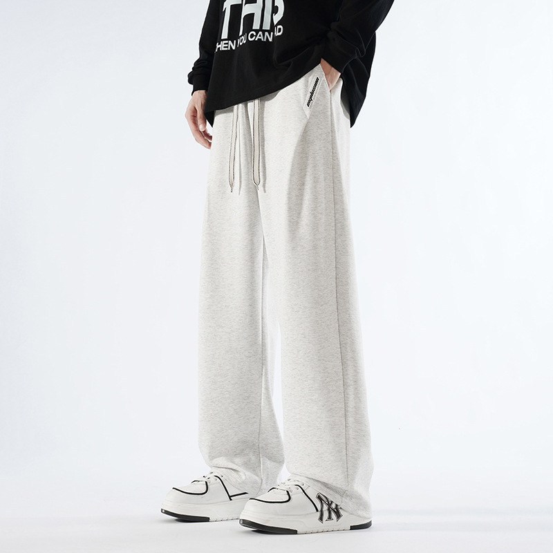 Casual pamukaste hlače s slojem zraka, jesen 2024, ležeran kroj, srednje visoki pojas, ravni kroj