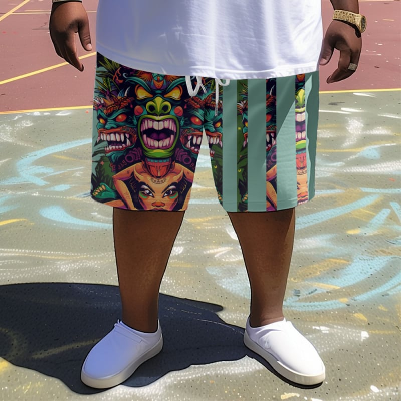 Παραθαλάσσια σορτς με 3D εκτυπώσεις σε ποικιλία σχεδίων, άνετη χαλαρή γραμμή, μέση μεσαίου ύψους, micro-elasticität, βασικό ύφασμα: 95% πολυεστέρας