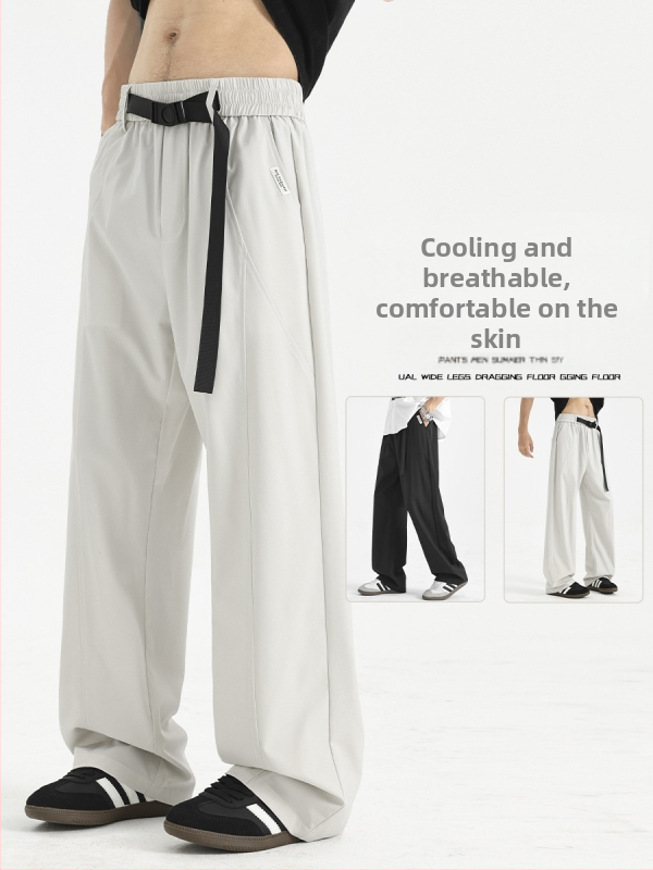 Unisex nohavice v americkom štýle s dekonštruovaným patchworkom, s vstavaným opaskom a gombom, voľný rovný strih, polyester 92%, jeseň 2025