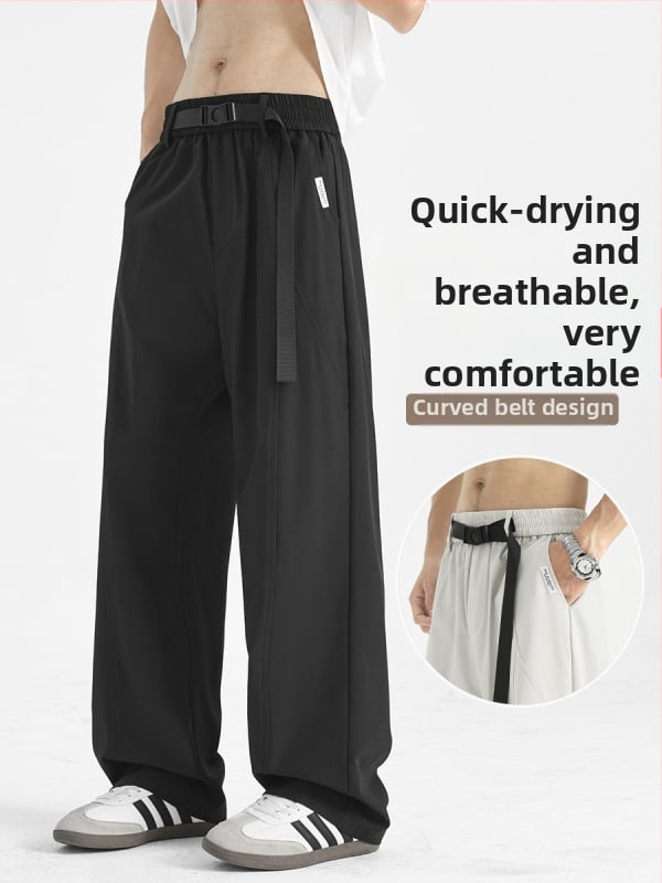 Unisex nohavice v americkom štýle s dekonštruovaným patchworkom, s vstavaným opaskom a gombom, voľný rovný strih, polyester 92%, jeseň 2025