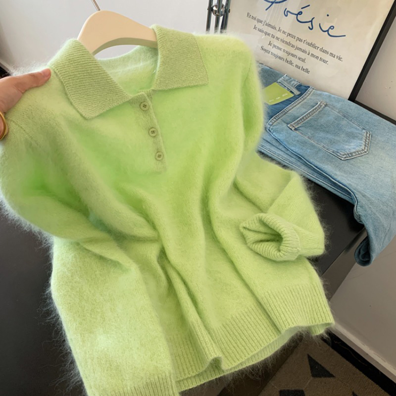 Ženski pleteni pulover s polo ovratnikom, Ice Silk, bez rukava, Zima 2025