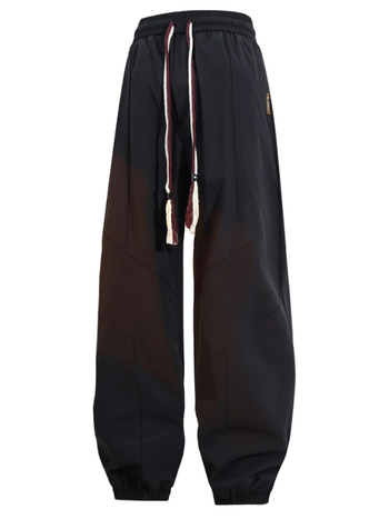 Férfi mindennapi nylon nadrág, egyenes szabás, mikroelasztikusság, középmagas derekú, négy évszakos streetwear