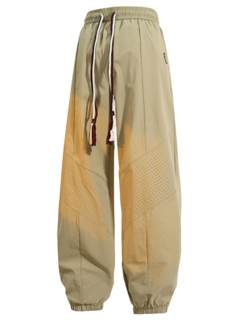 Férfi mindennapi nylon nadrág, egyenes szabás, mikroelasztikusság, középmagas derekú, négy évszakos streetwear