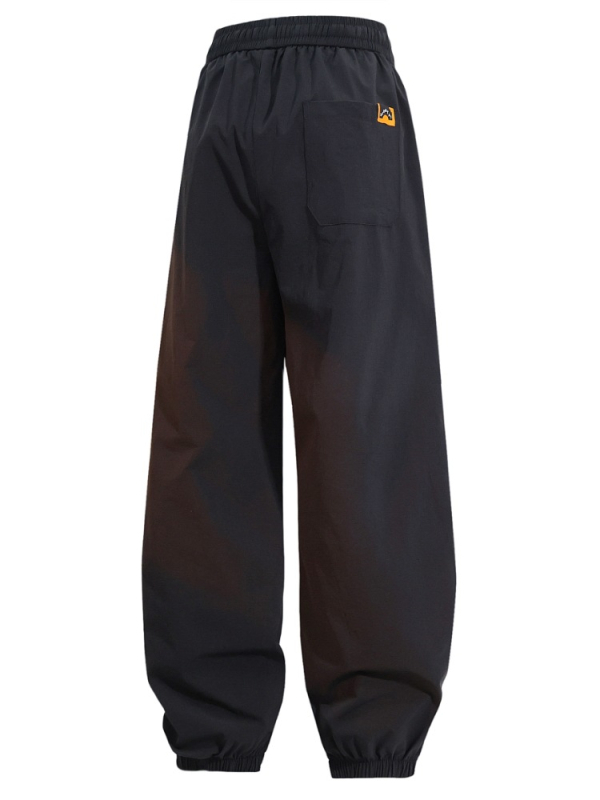 Férfi mindennapi nylon nadrág, egyenes szabás, mikroelasztikusság, középmagas derekú, négy évszakos streetwear